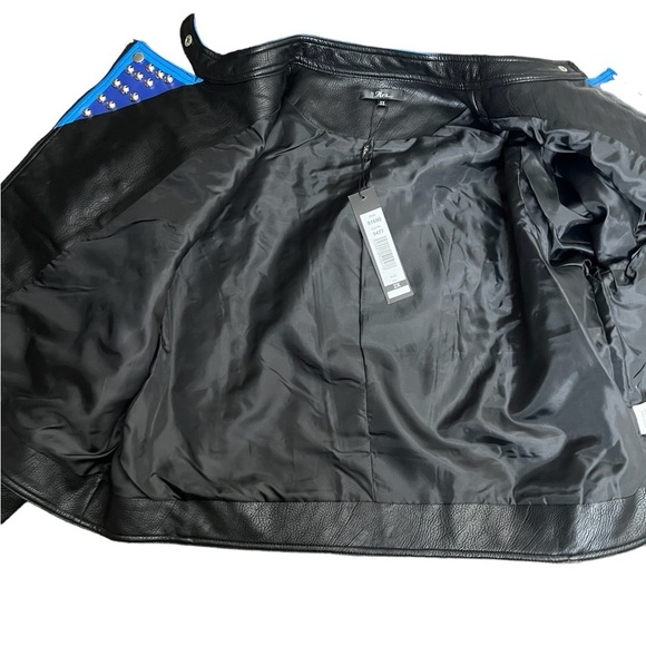 For Her NYC Women’s Studded Bling Moto Jacket - Picture 8 of 16